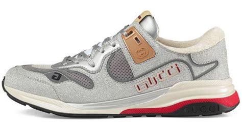 gucci ultrapace sneakers silver|white high top Gucci sneakers.